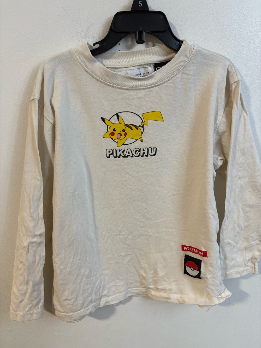 Zara X Pikachu Graphic Long Sleeve Kids Shirt 5-6 years